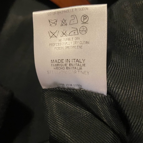 Stella McCartney Black Cashmere Wool Coat IT38 - Picture 8 of 9